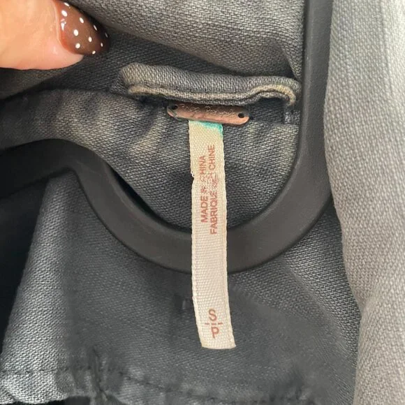 Free People Utility Jacket - Charcoal Gray - Picture 4 of 8